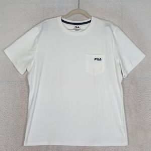 FILA Men's White Athletic Short Sleeve Shirt‎ Size L